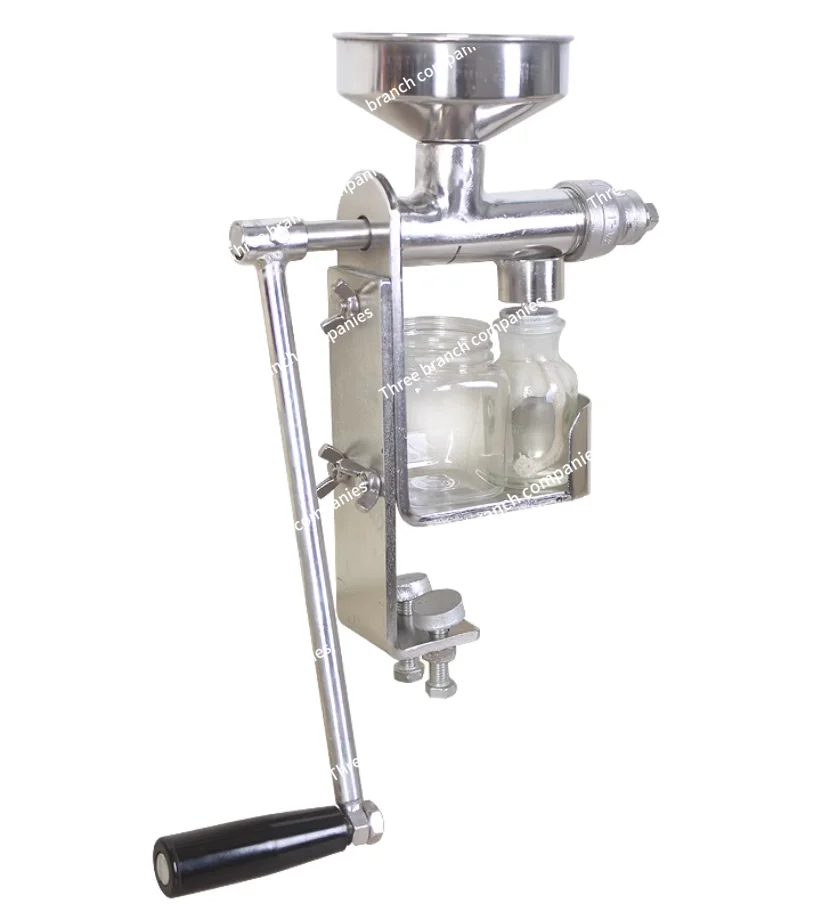 Manual Hand Crank Oil Press, Household Small Extruder Stainless Steel Material