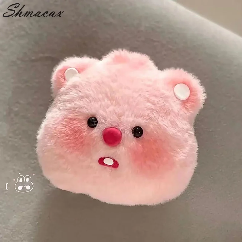 Cute Creative Plush Loopy Beaver Pendant Keychains Bag Decorations Accessories Kawaii Pendant Doll Couple Key Ring Gifts