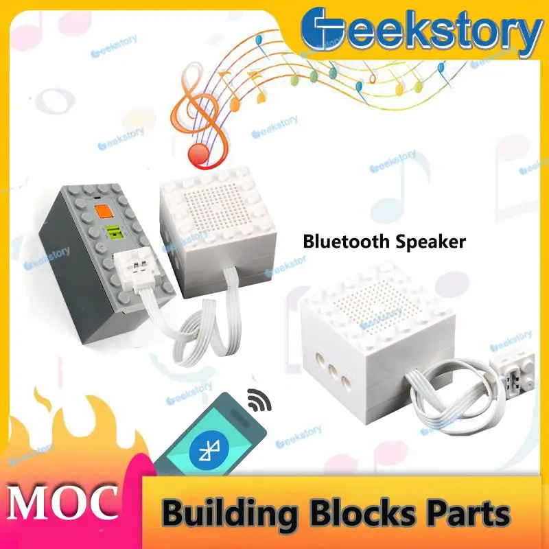

Строительные блоки Bluetooth-динамика, детали звука, воспроизведение музыки, модификация MOC, кирпичи, игрушки «сделай сам», аксессуары для автомобиля, поезд, музыкальная шкатулка