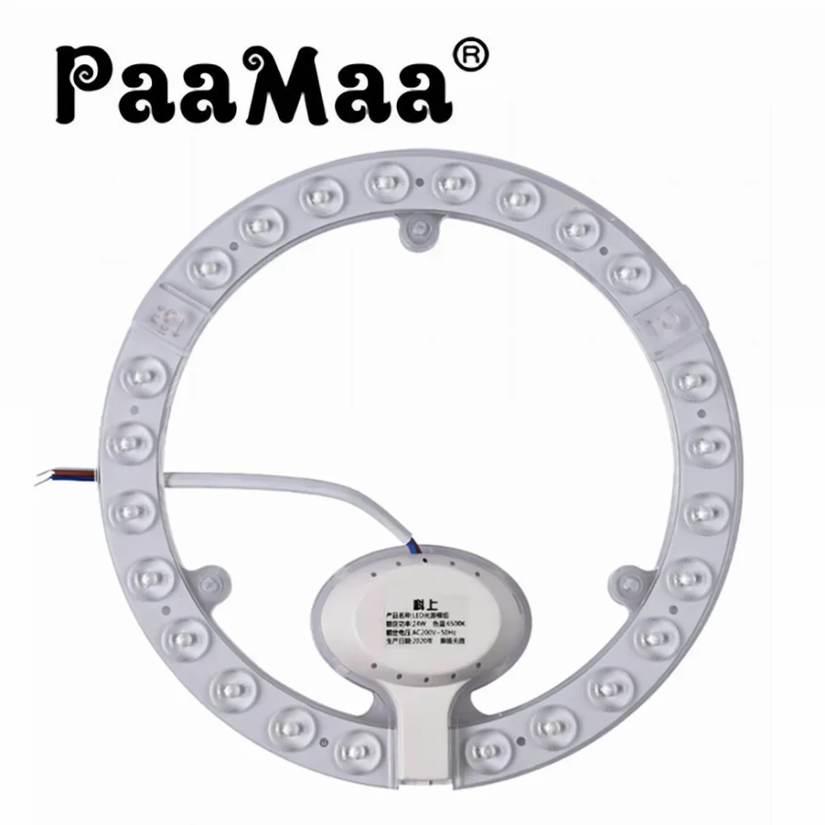 PaaMaa LED Ring PANEL Circle Light 36W 24W 18W 12W Cold White  AC220V-240V Round Ceiling Board The Circular Lamp Board Blub