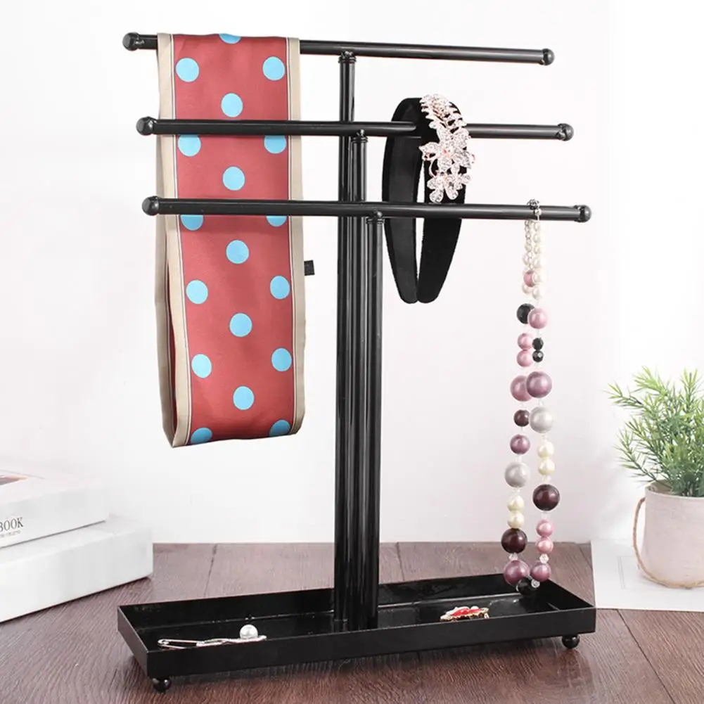 Modern Jewelry Display Organizer  Multi-Tier Lightweight Jewelry Display Stand  Premium T-shaped Necklace Holder Stand