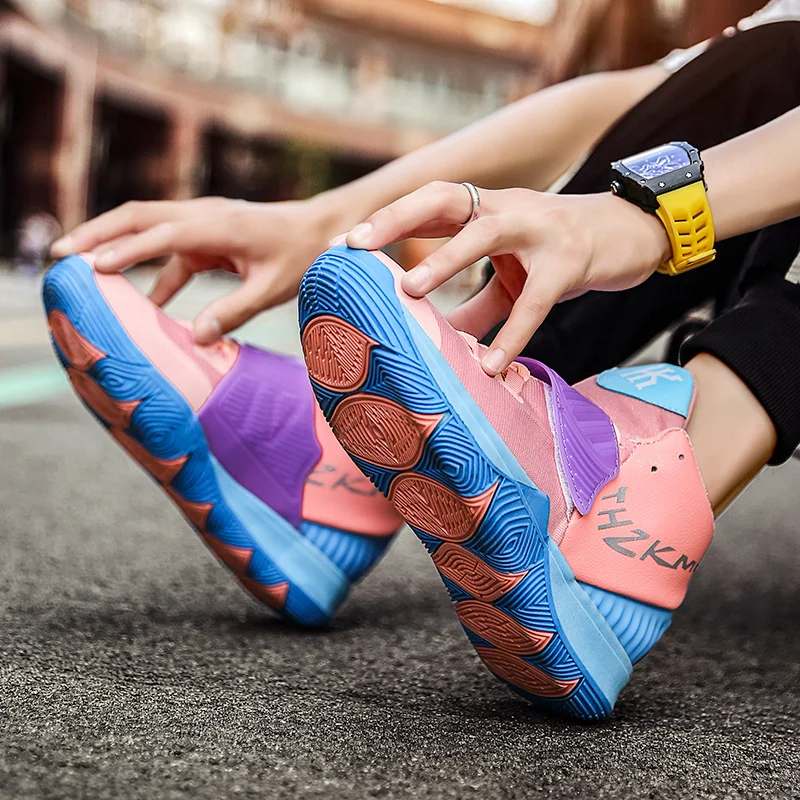 Baskets de basket-ball respirantes super légères pour hommes et femmes, chaussures de course, confortables, entraînement de fitness, luxe, couple, tendance