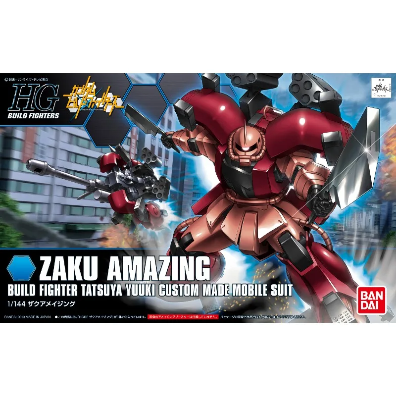 

In stock Bandai Genuine HG zaku amazing Gundam Anime Action Figure Assembly Model Toys Gifts