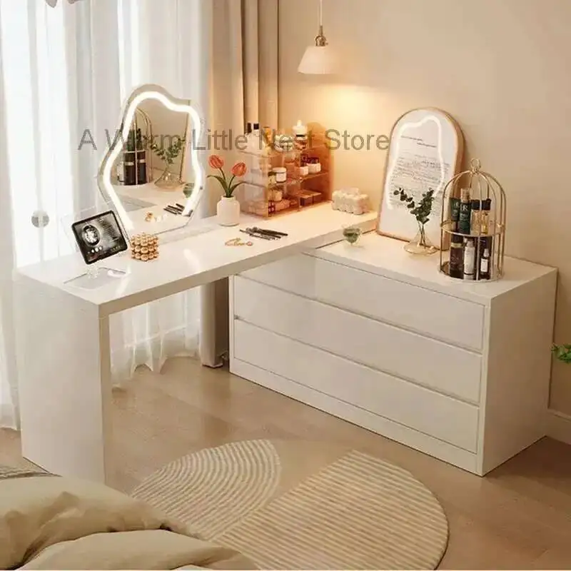 

Modern Storage Drawer White Vanity Table Big Bedroom Vanity Table Miror Dressing Coiffeuse De Chambre Salon Household Products