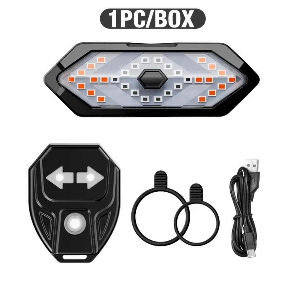 Remote Control Outdoor Cycling Taillights 5 Modes USB Rechargeable Cycling Taillight Lighting Changes Horn Bicycle Turn Light