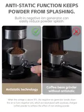 HiBREW Coffee Mill Automatic Electric Coffee Grinder with 31 Gears for Espresso American Coffee Pour Over Visual Bean Storage G3 5
