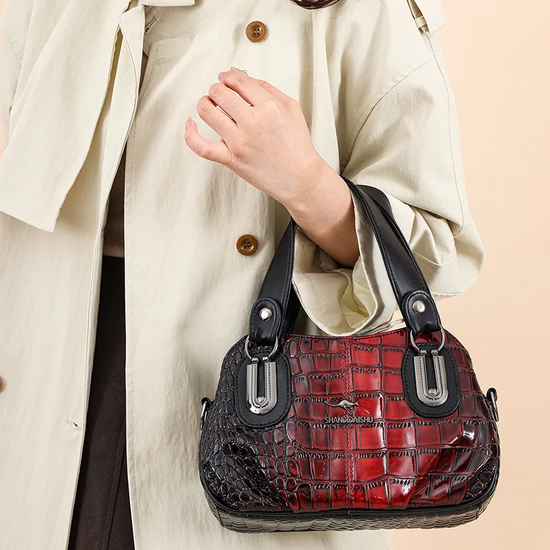 

New PU Leather Crossbody Bag Women's Appearance Level French Handbag Middle-aged Mother Shoulder Bags For Women Designer Bag