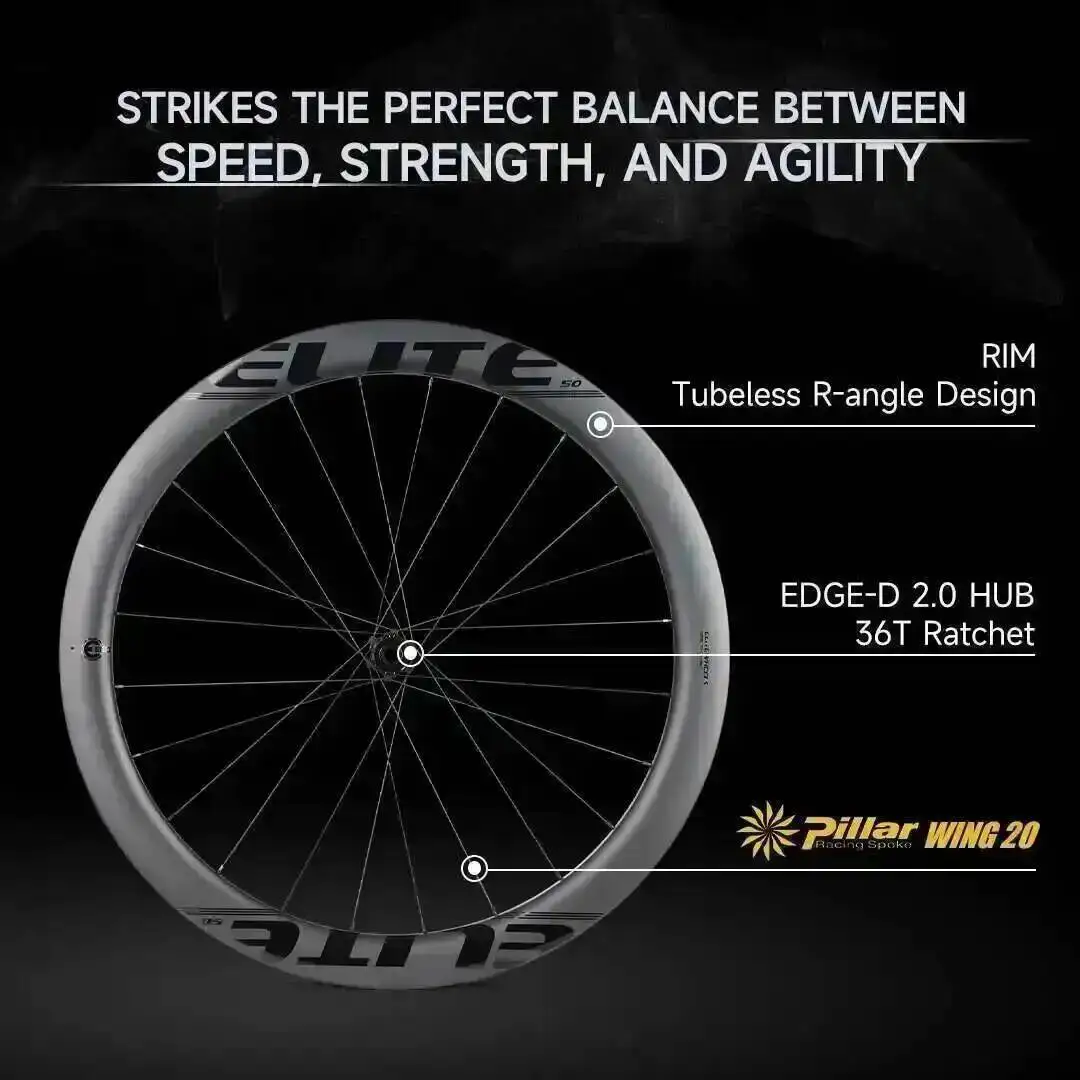 ELITEWHEELS EDGE 2.0 ディスクブレーキ 超軽量 1270g ロードディスク