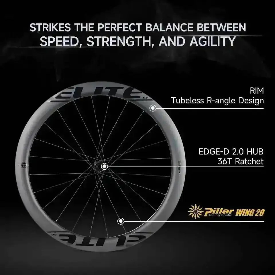 ELITEWHEELS EDGE 2.0 ディスクブレーキ 超軽量 1270g ロードディスク