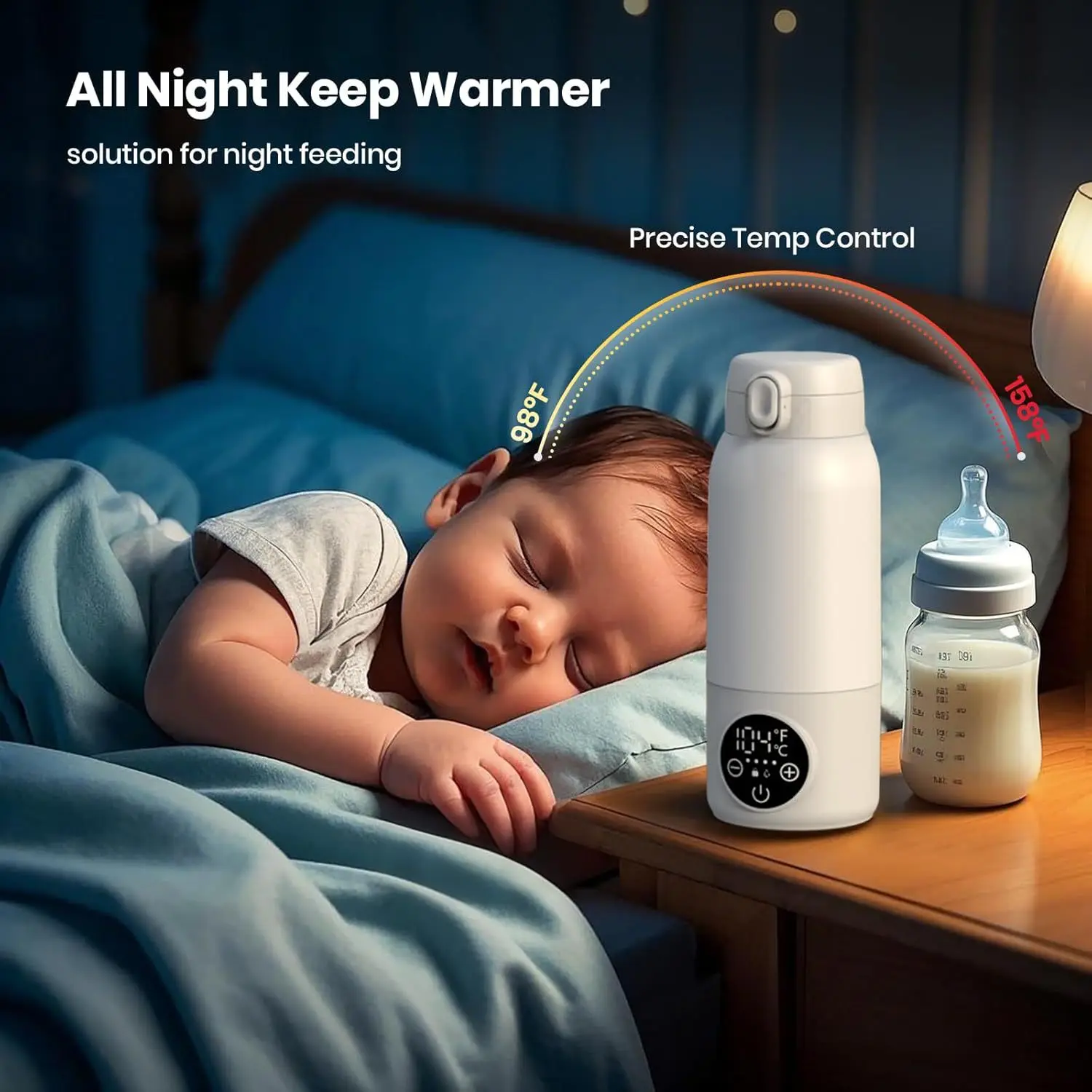 Hot Portable Cordless Baby Essentials Milk Bottle Warmer Rechargeable USB Heated for Outdoor Travel and Baby Feeding Hot Kettle
