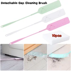 Bendable Detachable Dust Cleaning Brush with 10 Pcs Non-woven Cleaning Cloth Household Gap Duster Brush for Home Cleaning Tools