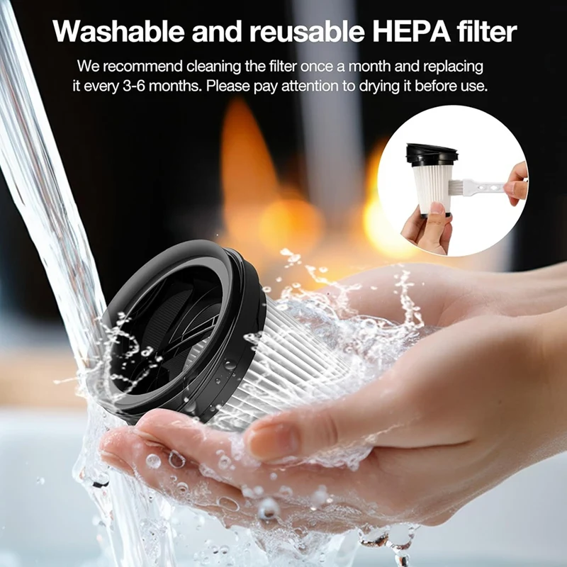 6 sztuk filtry zamienne dla Grundig VCH9829 VCH9832 VCH9630 VCH9631 VCH9632 2 in1 odkurzacz ręczny bezprzewodowa