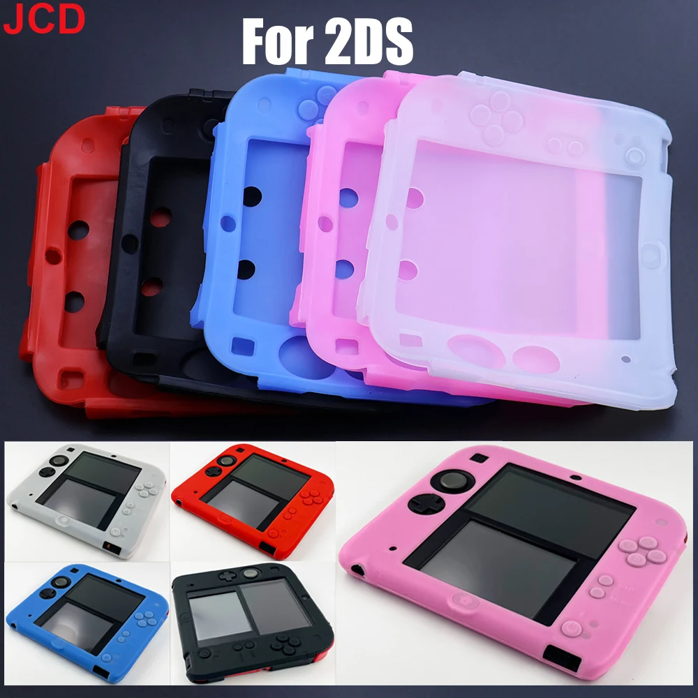 JCD 1 Stück Silikon-Schutzhülle für Spielkonsole Stoßfest Staubdicht Wasserdicht Anti-Fall Weiche Hülle für 2DS Zubehör