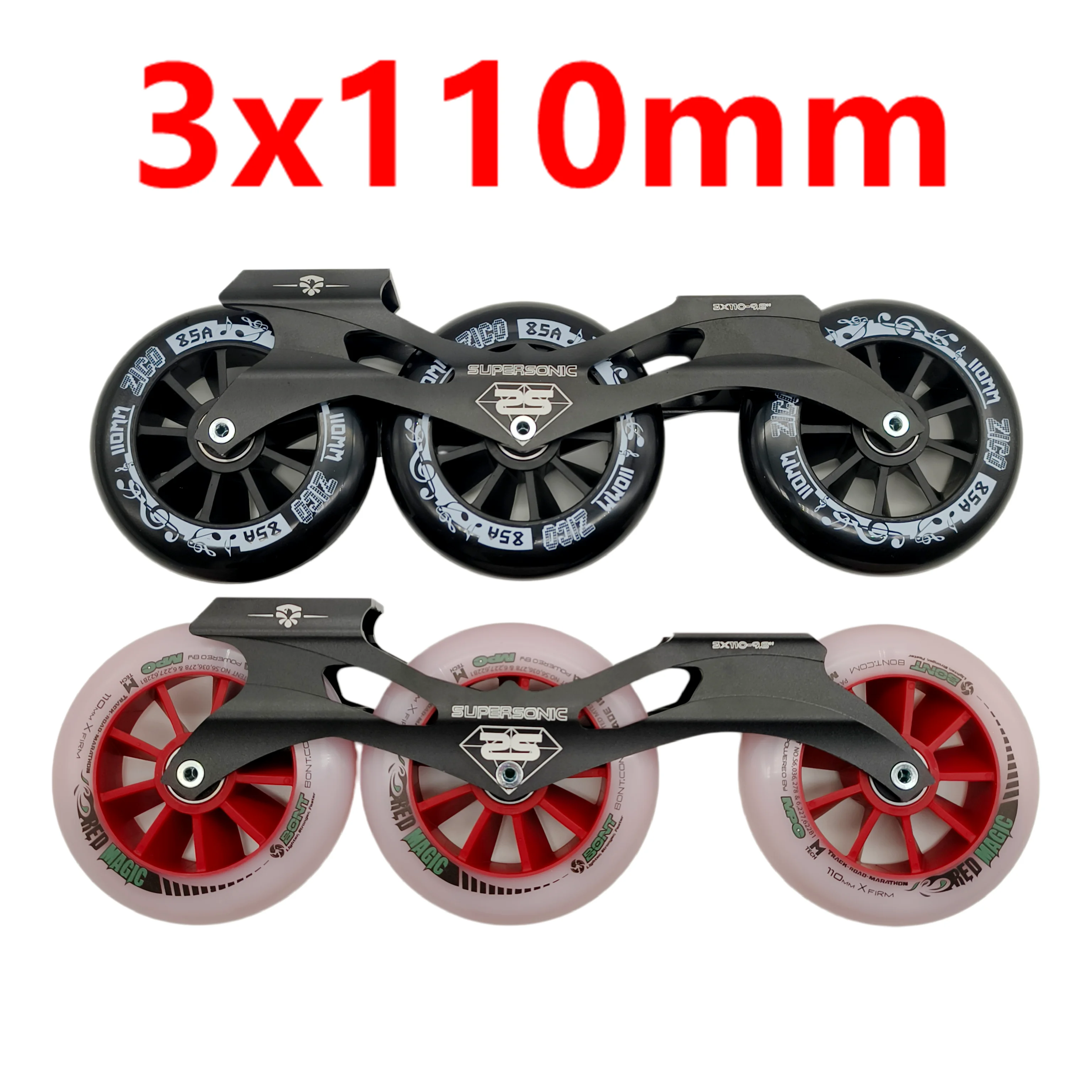 cadre-de-patins-de-vitesse-3x110mm-avec-roues-110mm-durete-85a-avec-roulements