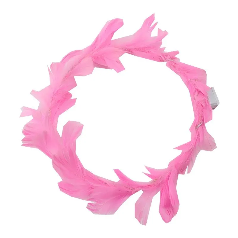 Shine Hair Clasp Shining Angel Goose Feather Flower Wreath Feather Glittering Headwear Fashion Toy party birthday holiday decora