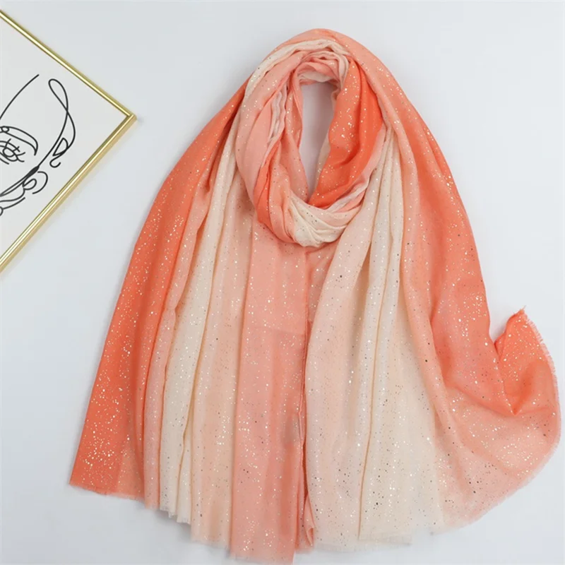 180*90Cm Viscose Scarves for Women Plain Zig Zag Gradient Fringe Shawls And Wraps Pashmina Stole Bufandas Muslim Hijab Sjaal New