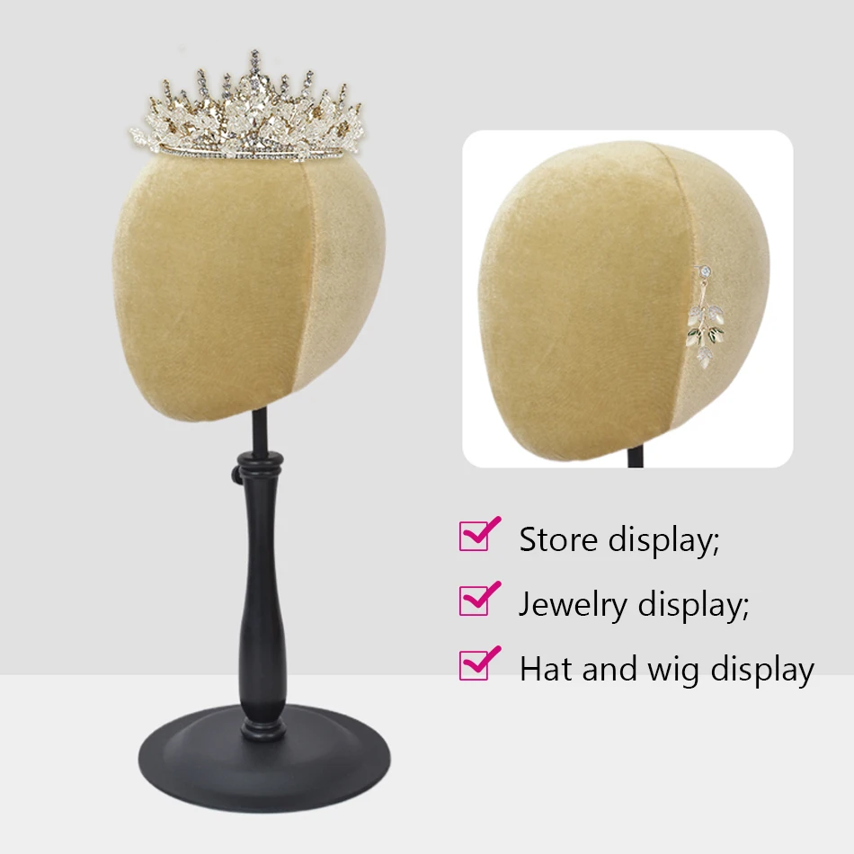 Schaufensterpuppenkopf mit verstellbarem Perückenständer, Schwamm-/Schaumstofffüllung für Haare, Hut, Schmuck, Display zum Stylen