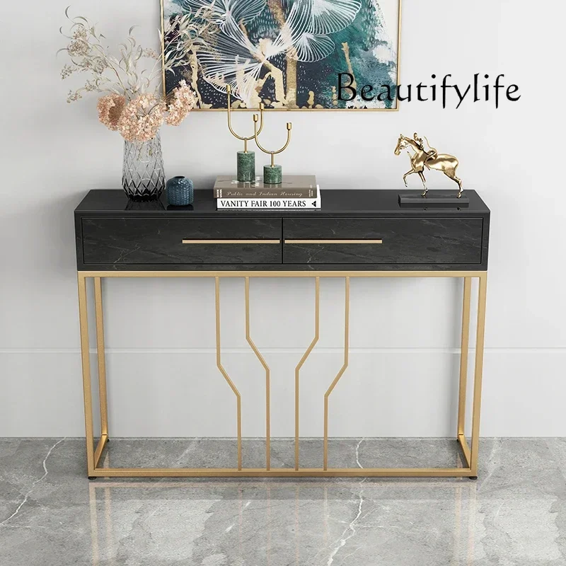 Y Entrance Rack Into The Home Modern Ultra-narrow Case Strip Several Cabinets Household High-end Table Against The Wall