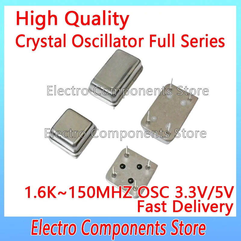 2PCS Square Active Crystal Oscillator Rectangle DIP8 DIP14 22.1184MHz 22.5792MHz 24MHz 24.576MHz 25MHz 25.175MHz 27MHz 28MHz
