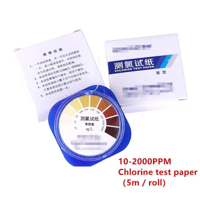 

Chlorine test paper 10-2000 Residual chlorine test paper 0-25 content in medical sewage by chlorine disinfectant concentration