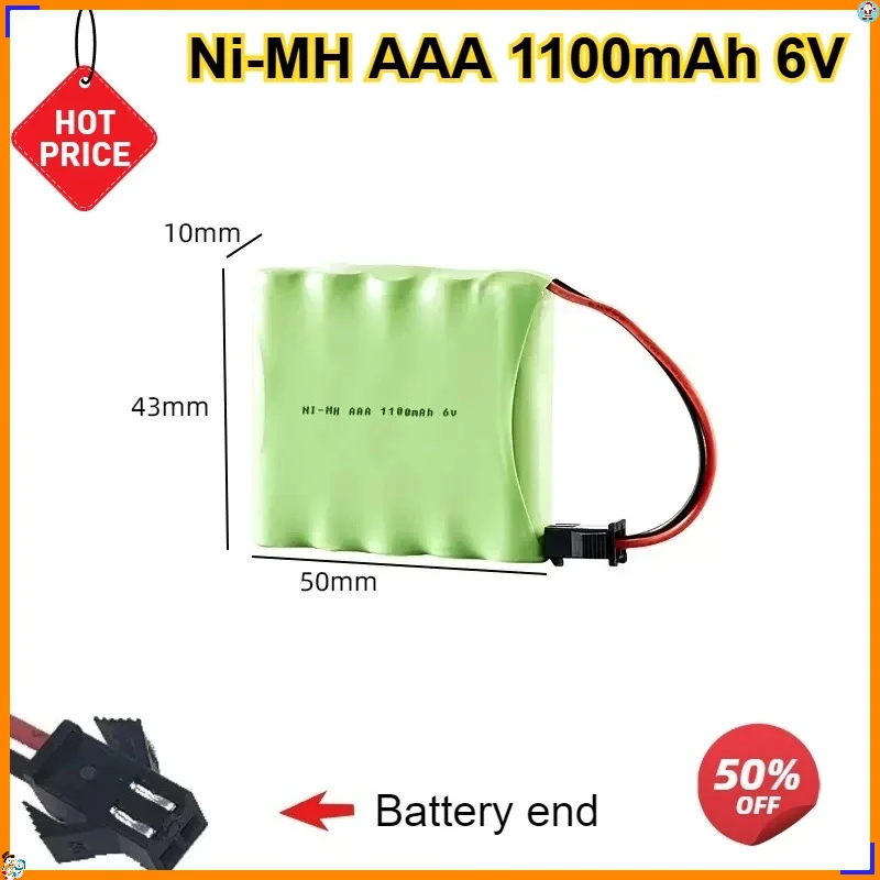 6V AAA Ni-MH Battery 1100mAh Rechargeable Replacement Battery for Set Toy Remote Control Car Medical Detector Fire Bateria