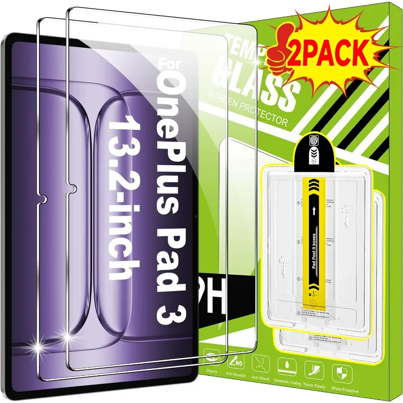 

Защитная пленка из закаленного стекла для OnePlus Pad 3, 13,2 дюйма, пылезащитная коробка, устойчивая к царапинам, простая установка пленки для OnePlus Pad3, стекло