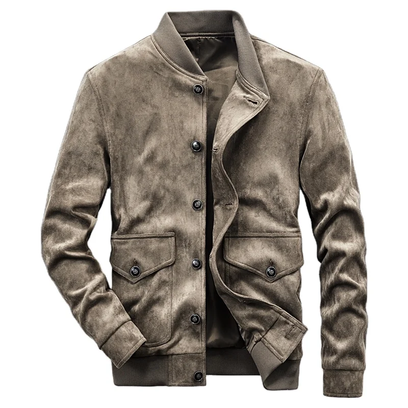 

Fur Collar Denim Suede Jacket Patchwork Denim Jean Jacket Artificial Wool Fur Coat Jacket Outerwear Men