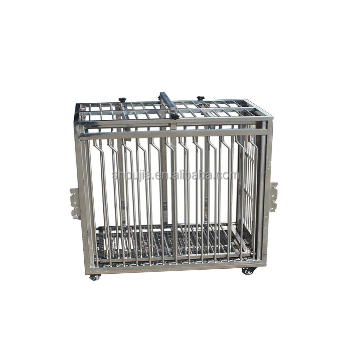 Veterinary Hospital Stainless Steel Waterproof Cage Adjustable Portable Pet Trolley for Small Large Dogs Pet Cat