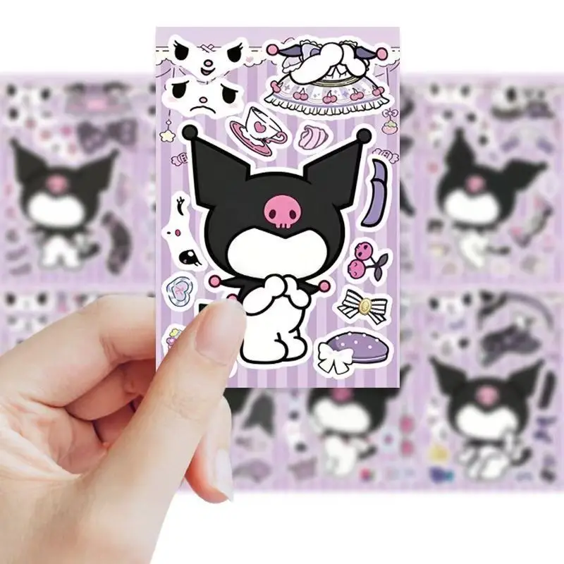 Kuromi DIY Dress-up Stickers, Cute Cartoon Dress-up Stickers, Children's Diary Scrapbook Decoration Gifts