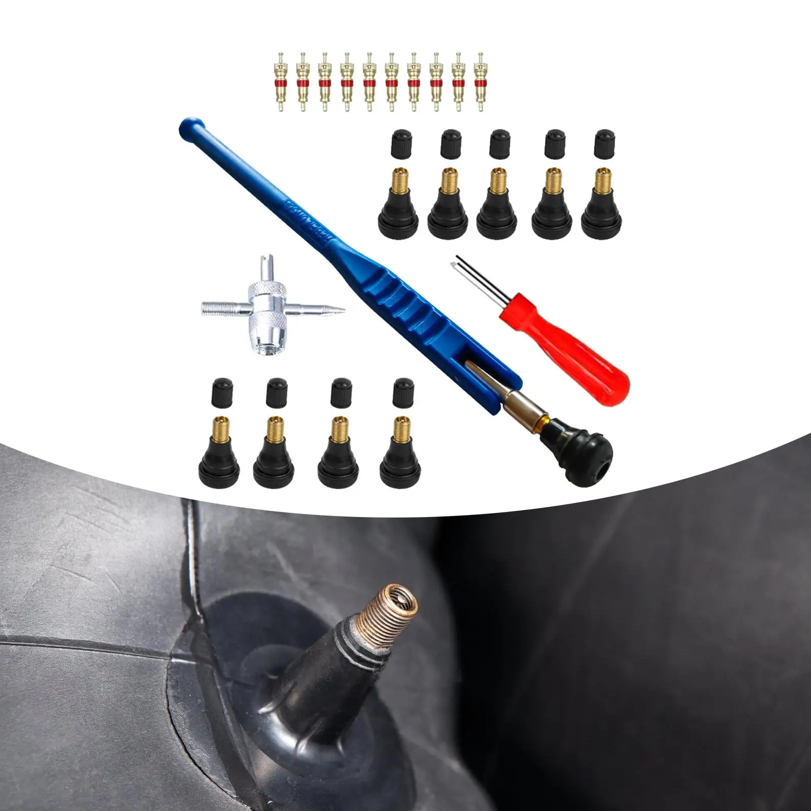 23 Pieces Tire Valve Stem Core Remover Tire Valve Stem Puller Tools Set