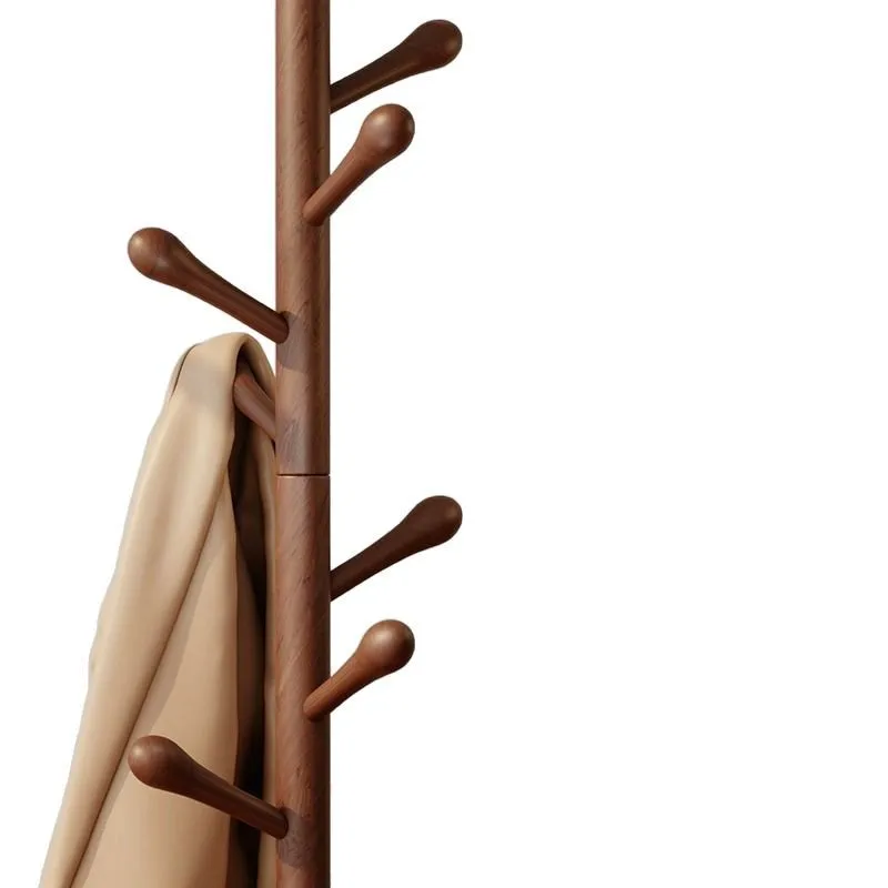 

New Chinese Solid Wood Hanger Floor-to-ceiling Vertical Beech Bag Hanger Three-dimensional Hanger Bedroom Entrance Coat Rack