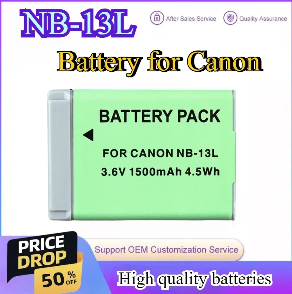 

NB-13L NB 13L NB13L 1500mah Battery for Canon PowerShot G5X G7X G9X G7 X Mark II G9 X SX620 SX720 SX730 HS Batteries