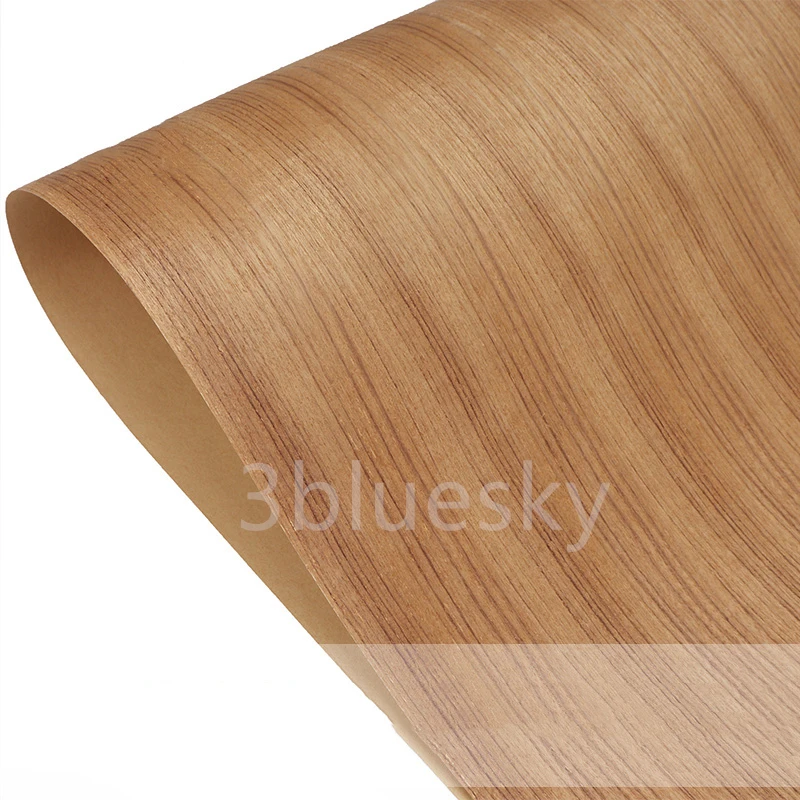 Natural Wood Veneer Thai Teak Straight Grain for Furniture Backing Kraftpaper about 60cm x 2.5m 0.25mm Q/C