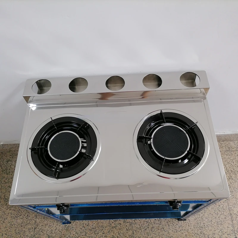 Stainless steel counter top automatic ignition 2 burner Lpg gas stove