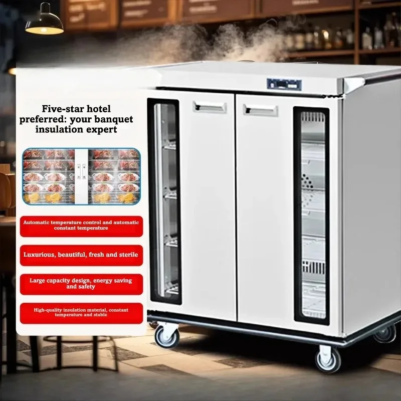 

【specialized】Commercial Banquet Insulated Food Cart Mobile Serving Trolley for Hotel Canteen Hospital Nursing Home Single Double