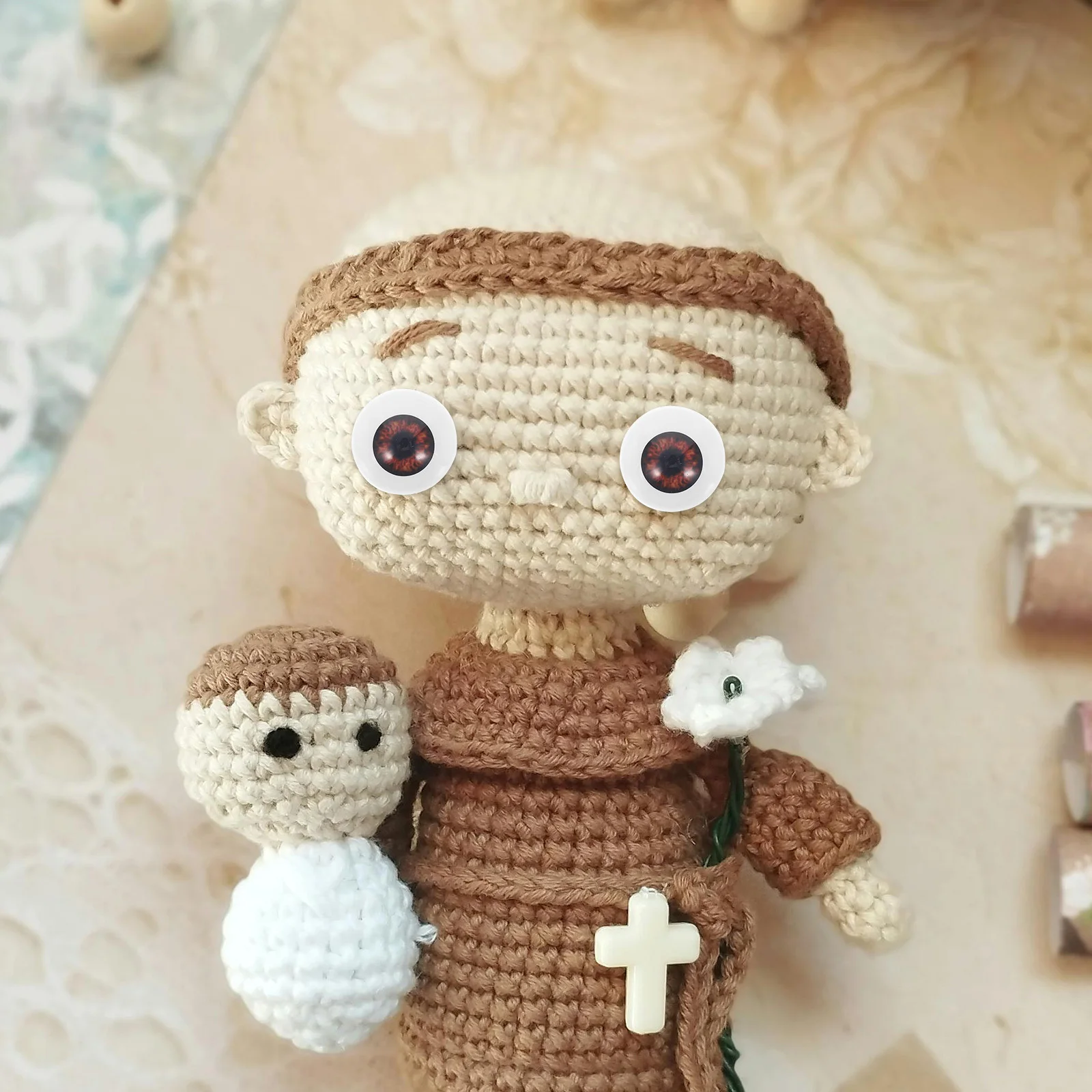 

3 пары акриловых глаз 22 мм, реалистичные накладные глазные яблоки с плоской спинкой для косплея, скульптура амигуруми, чучело животных, сделай сам, ремесленные проекты