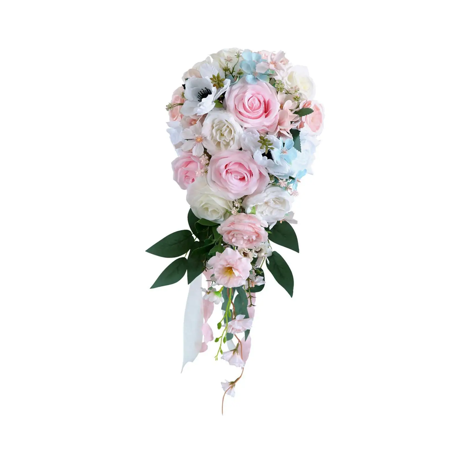 باقة الزفاف ديكور المنزل قطرة الماء أنيقة شكل شلال الزهور وهمية