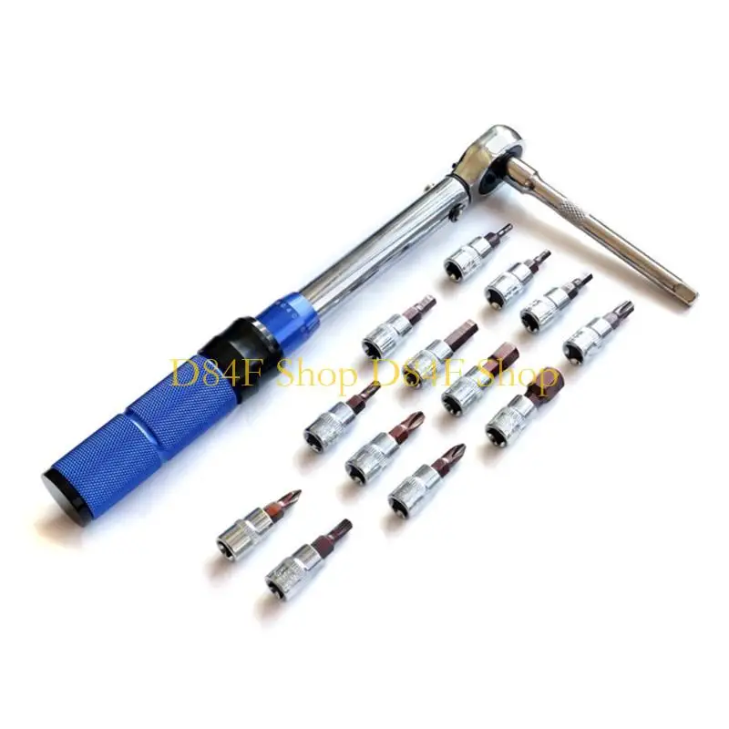 D84F Torque Wrench 2-24Nm Bicycles Tool for Mountain Road Bikes Socket Extension