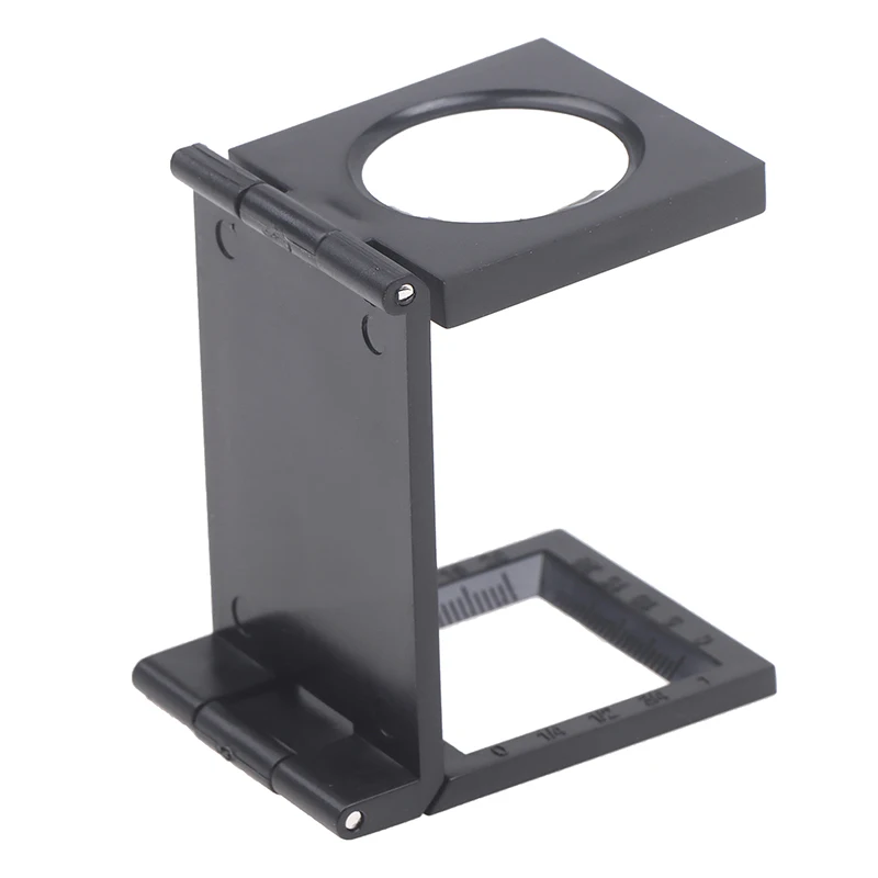 Microscope Folding Loupe Stand Scale Textile Optical Magnifying Glass Jewelry Inspection Display Packaging Tool Accessory