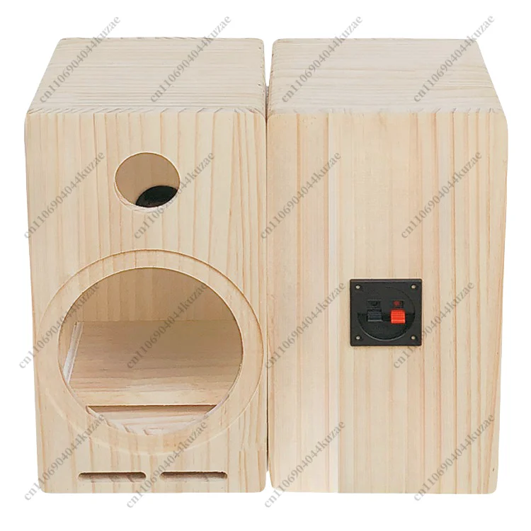 65インチ2ウェイ木製スピーカーキャビネット、diyホームオーディオ用ラビリンス型ブックシェルフスタイル空筐体