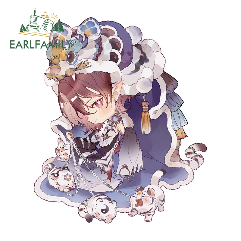 EARLFAMILY 13cm x 10.9cm for Onmyoji Game Kidōmaru Chibi Car Stickers Occlusion Scratch Anime Decals Sunscreen Car Styling