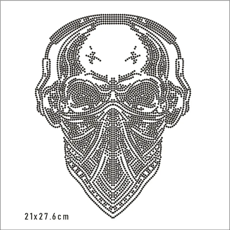 الجمجمة الإصلاح ستراس عزر مخصص حجر الراين الحديد على ملصقات كريستال الملابس الديكور Diy بها بنفسك ستراس بقع الحرفية زين