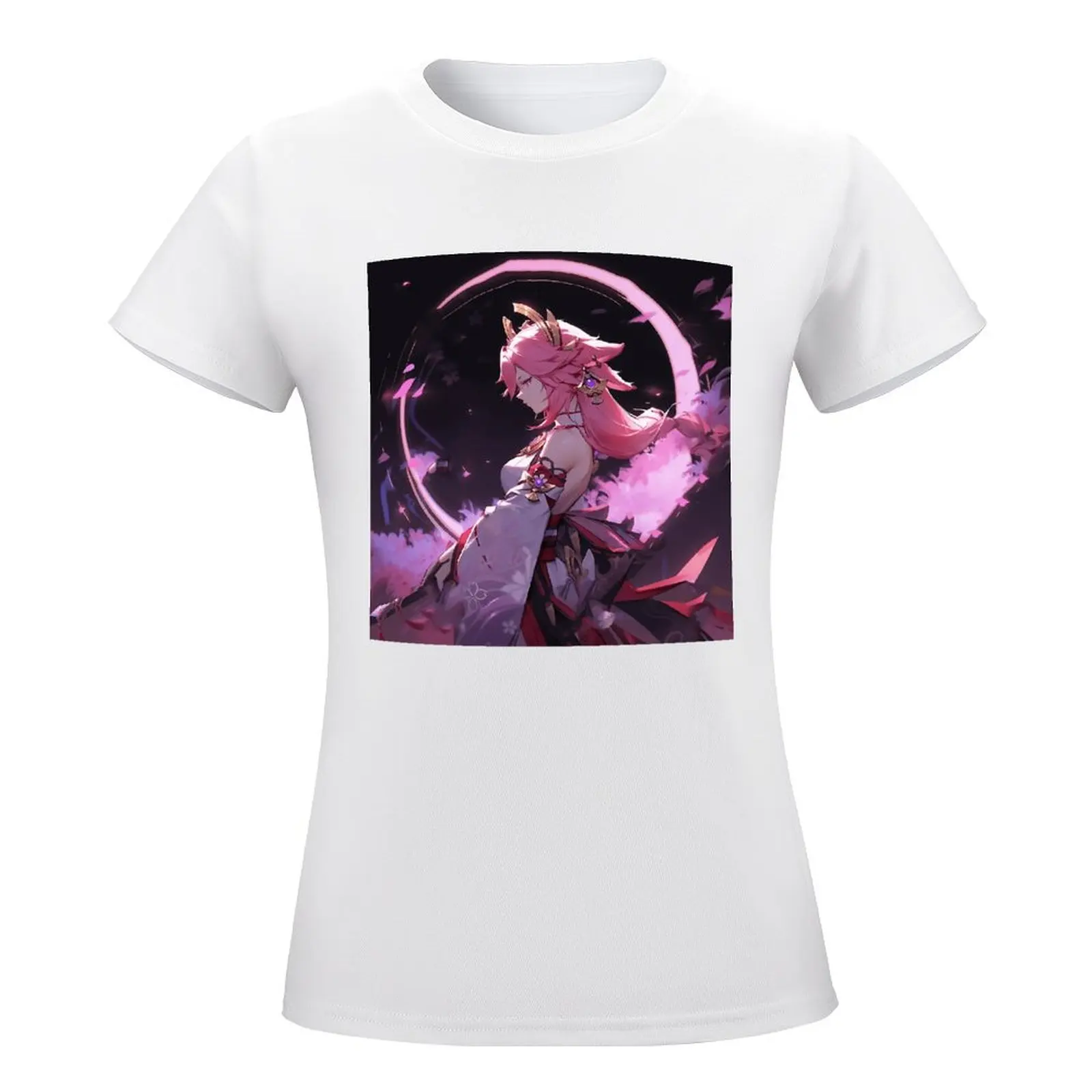 Fresh Yae Miko Genshin Impact Art For Sale T-shirt  Campaign Tshirt Graphic Funny Novelty Leisure