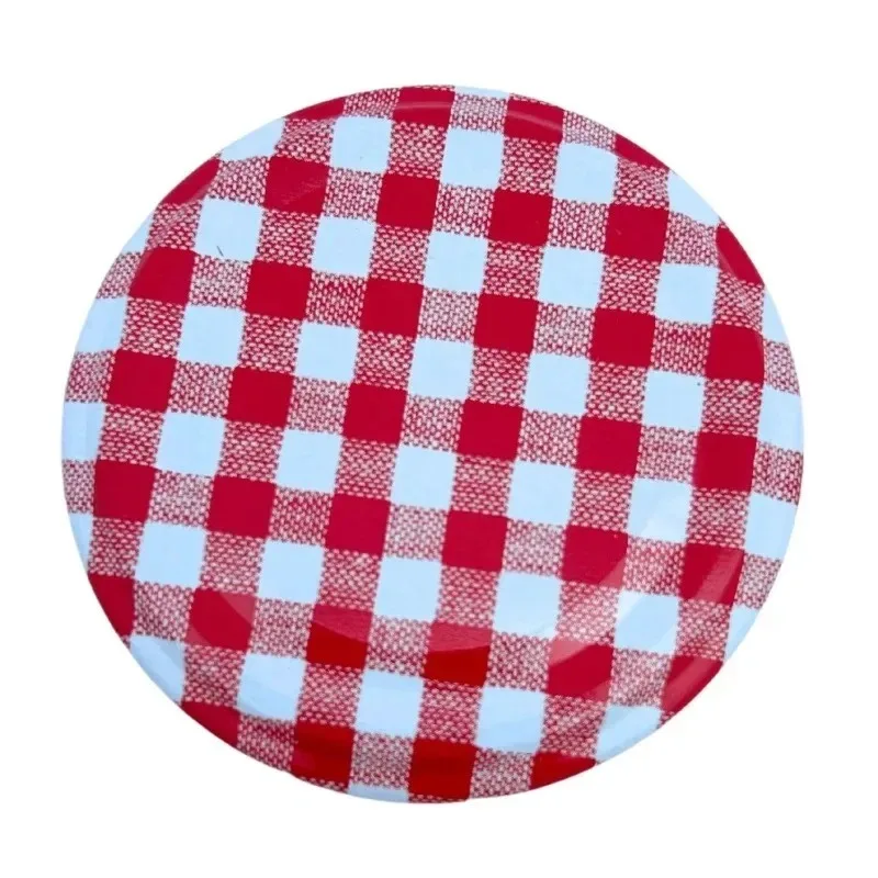 Sage Red Gingham Set of 12 Bramley Twist-Off Replacement Jam Jar Lids