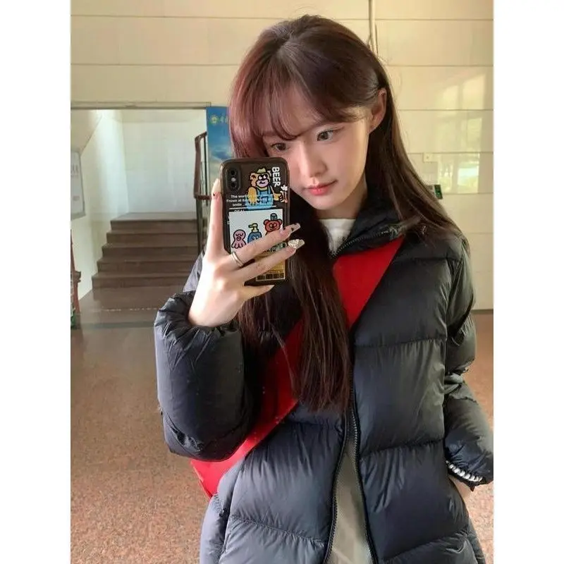 

Puffer Parkas Street Womens Turndown Collar Folded Lapel Bent Angled Creased Pleated Doubled Wrapped Overlapped Layered Neutral