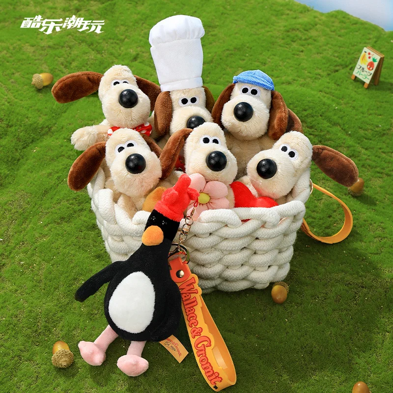 

Wallace and Gromit Plush Toys Cartoon Dogs Kawaii Bag Pendant Key Chain Anime Cute Puppy Stuffed Dolls Birthday Xmas Gift