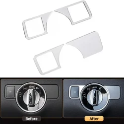 Auto Koplamp Schakelaar Paneel Bekleding Sticker Voor Mercedes Benz A B C E Klasse W204 W212 W176 Cls Ml Glk Gle Gls Gla Accessoire