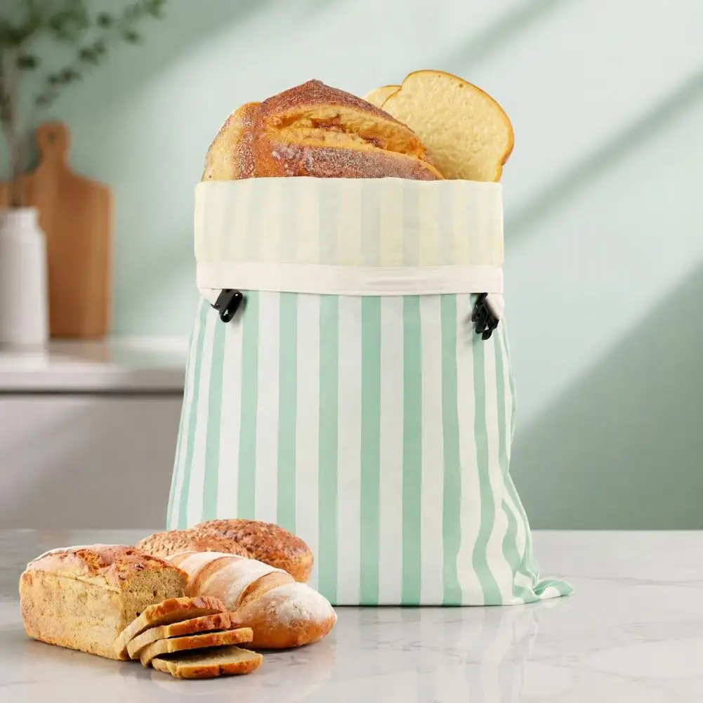 Washable Bread Bag Oxford Cloth Beeswax Bread Bag Reusable Sourdough Storage Pouch Eco-friendly Food Wrap for Freezer