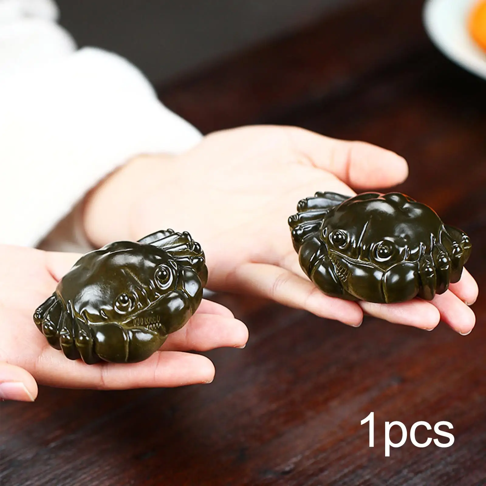 Color Changing Crab Figurine Tea Pet Ornament for Living Room Tabletop