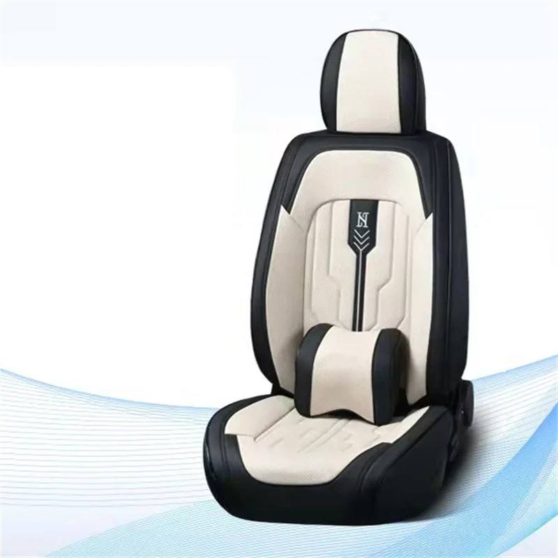 Universal Car Seat Covers Full Covered Durable Leather Seat Cushion For 90% Sedan SUV Full Set Including Front and Rear Cover